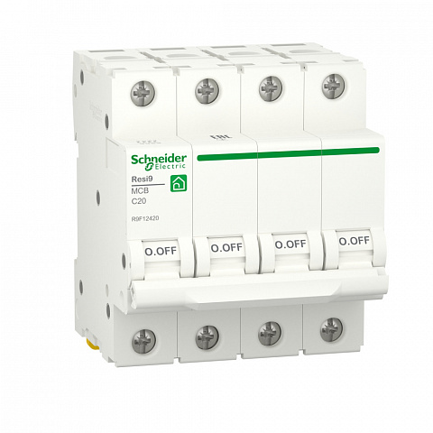 Schneider Electric RESI9 Автоматический выключатель (АВ) С 20А 4P 6000A