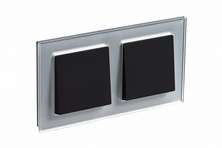 Systeme Electric AtlasDesign Nature Стекло алюминий Рамка 2-ая
