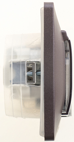 Systeme Electric Glossa Шоколад Розетка с/з со шторками с крышкой, 16А, IP44 (в сборе)