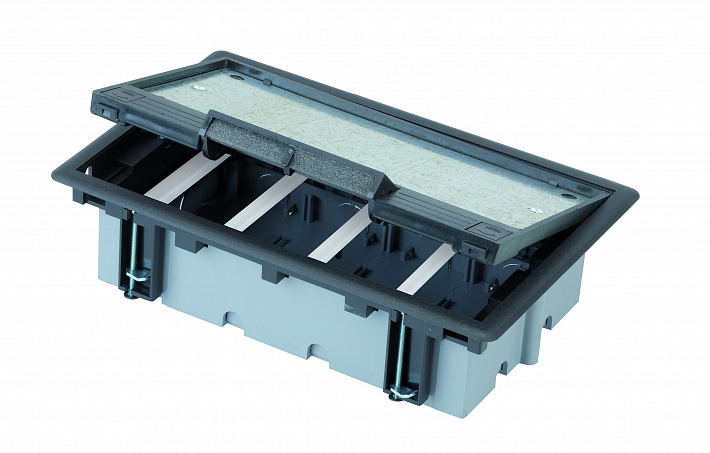 Simon Connect Графит Люк на 4 S модуля. Глубина 70 мм