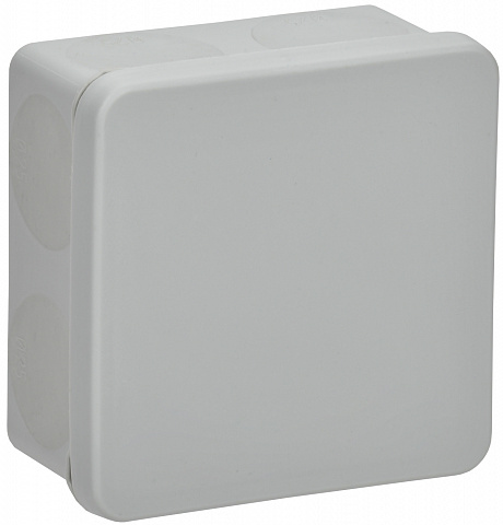 IEK Коробка расп. КМ42435 о/п 80х80х40мм IP67 8 вв. серая