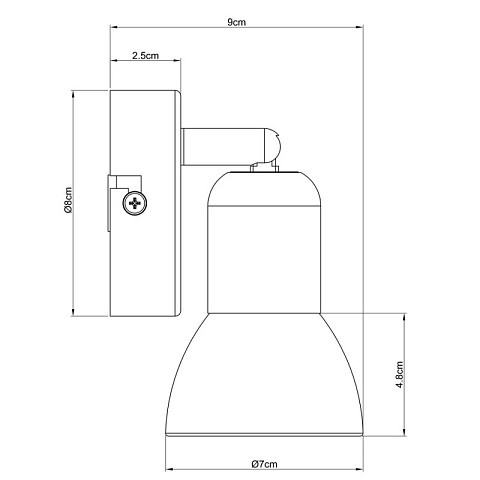 Спот ARTE Lamp A3115AP-1SS