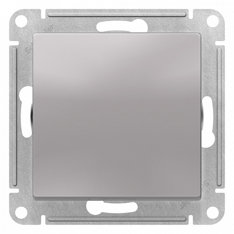 Systeme Electric AtlasDesign Алюминий Выключатель 1-клавишный 2-полюсный, 10А, механизм