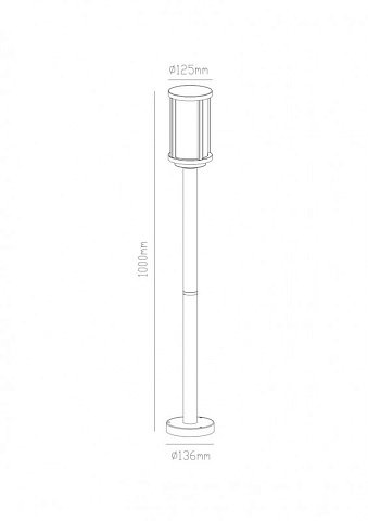 Садово-парковый светильник ARTE Lamp A1036PA-1BK