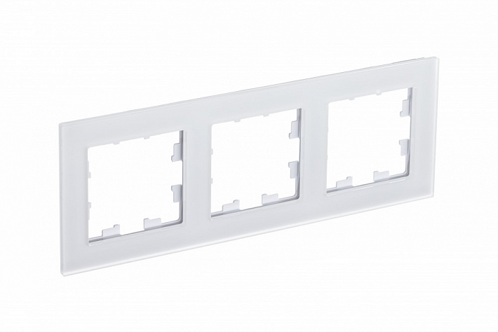 Systeme Electric AtlasDesign Nature Матовое стекло белый Рамка 3-ая