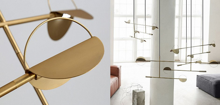Подвесная люстра Imperium Loft Bolia Leaves Pendant Brass 4000К 345317-22