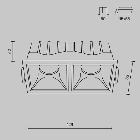 Встраиваемый светильник Maytoni DL043-02-10W3K-D-SQ-WB