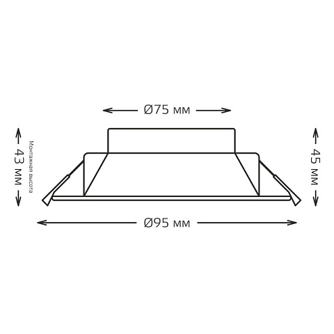 Светильник Downlight Gauss 9033420207