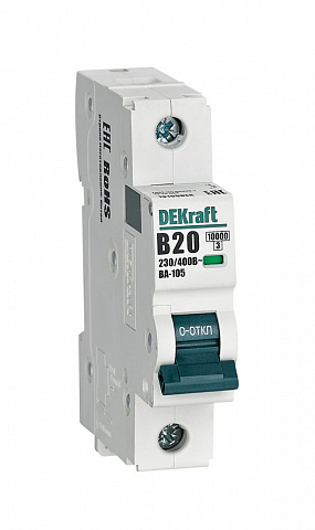 Dekraft Автоматический выключатель ВА105-1P-020A-B