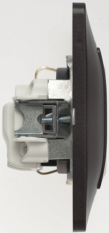 Systeme Electric Glossa Шоколад Розетка с/з со шторками, 16А (в сборе)