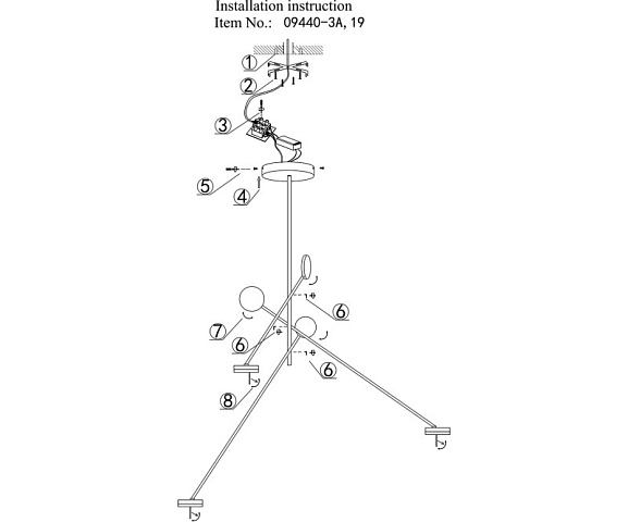 Подвесной светильник Kink Light 09440-3A,19(3000K)