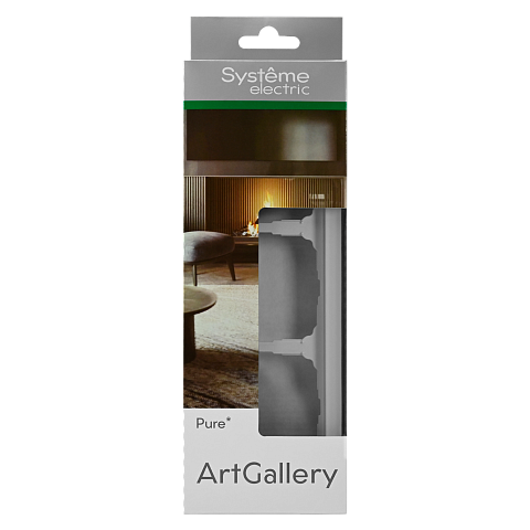 Systeme Electric ArtGallery Pure Матовое органическое стекло Белый Рамка 3-ая