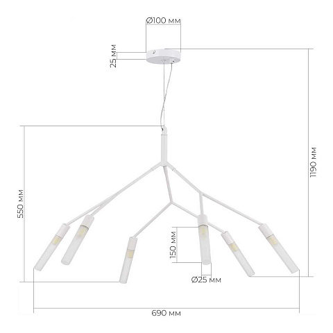 Подвесная люстра Evoluce SLE1129-503-06
