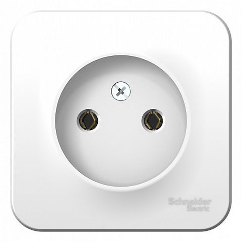 Systeme Electric Blanca наруж Бел Розетка б/з без шторок 16А, 250В, монтажная пластина