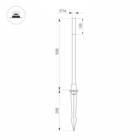 Грунтовый светильник Arlight 034161
