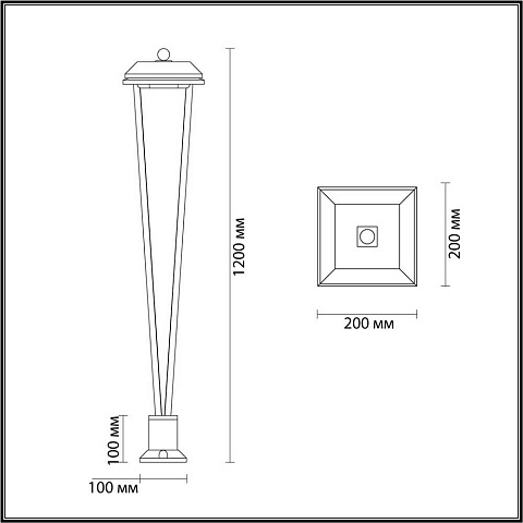 Садово-парковый светильник Odeon Light 6655/12GA