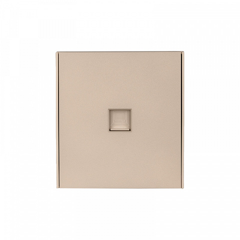 KRANZ STRONG Розетка компьютерная RJ45 кат6 с/у шелк, с 1-пост. рамкой