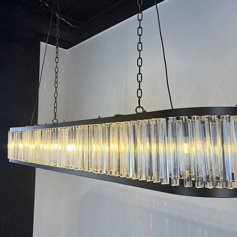 Подвесная люстра Imperium Loft Rh 1920S Odeon Clear Glass Black 180 248522-22