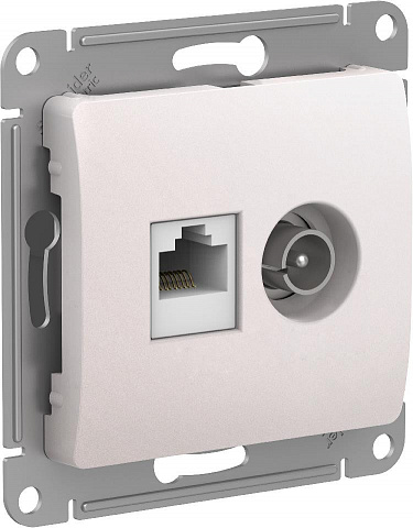 Systeme Electric Glossa Перламутр Розетка двойная TV + компьютерная RJ45, кат. 5Е