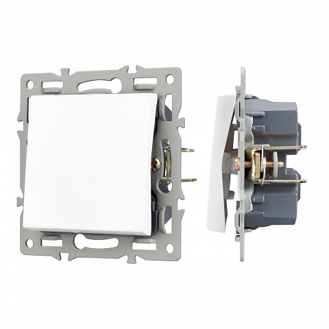 Механизм выключателя одноклавишный перекрёстный SWT-MKX1-PL-WH (250V, 16A) Arlight 043718