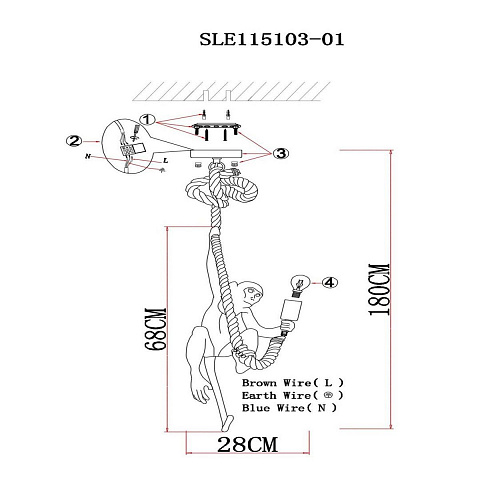 Подвесной светильник Evoluce Tenato SLE115103-01
