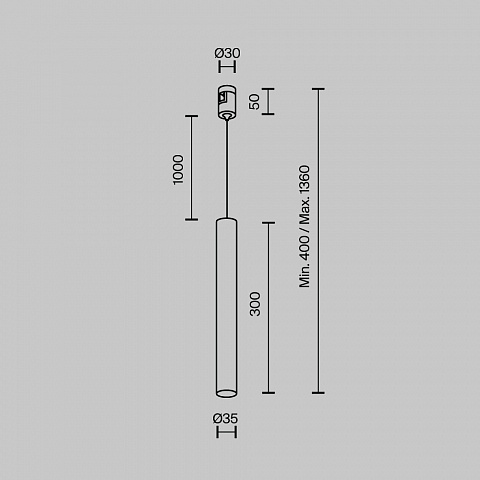 Светильник на шине Maytoni TR155-1-5W4K-PT