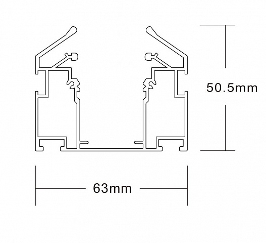 Шинопровод Crystal Lux CLT 0.135 01 L2000 BL