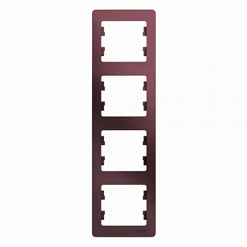 Systeme Electric Glossa Баклажановый Рамка 4-ая, вертикальная