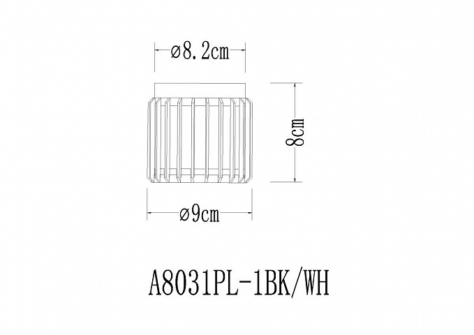 Накладной светильник ARTE Lamp A8031PL-1BK