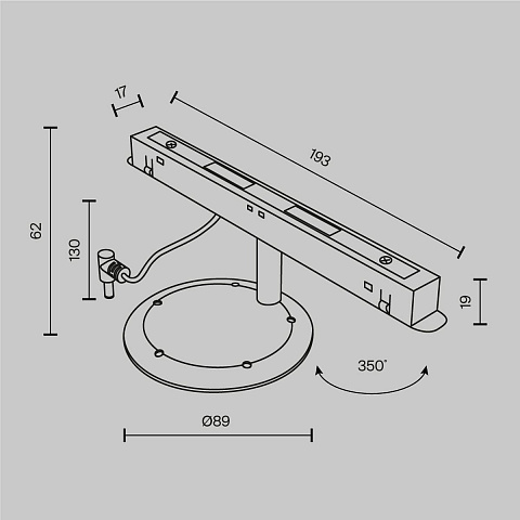 Коннектор для Яндекс Станции Мини Maytoni Exility TRA034CVC-B