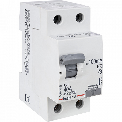Legrand RX3 УЗО 2P 100мА 40А (AC)