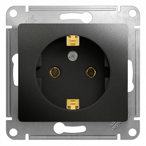 Systeme Electric Glossa Антрацит Розетка с/з, 16А