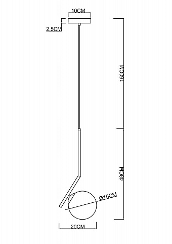 Подвесной светильник ARTE Lamp A1924SP-1BK