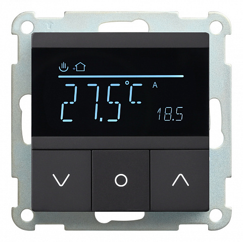 Термостат для теплых полов Smart Life Wifi, черный (32232 BK)