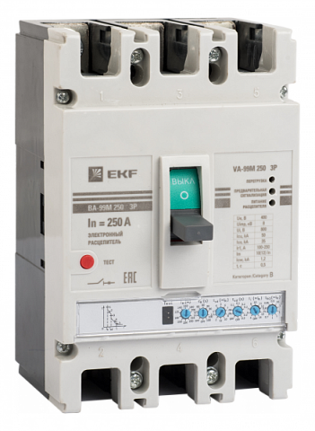 EKF PROxima Автоматический выключатель ВА-99М 250/250А 3P 50кА с электронным расцепителем
