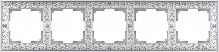 Рамка Werkel Antik на 5 постов жемчужный WL07-Frame-05 4690389063534