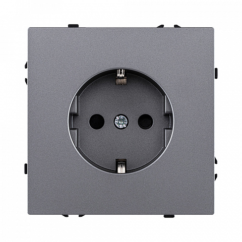 Розетка штепсельная SCHUKO 16A/250 В, серый Kollinger Eclipse EC-014GY
