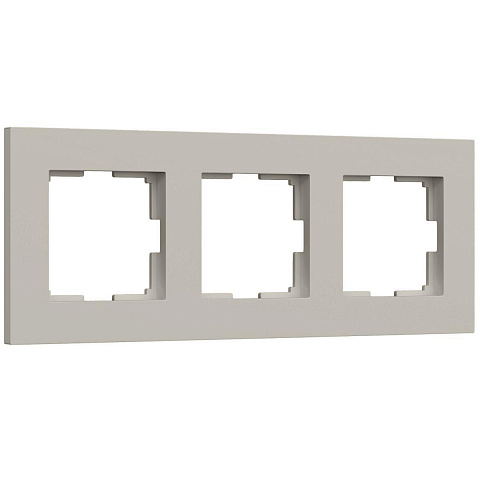 Рамка на 3 поста Werkel Slab дымчатый софт W0032917 a071626