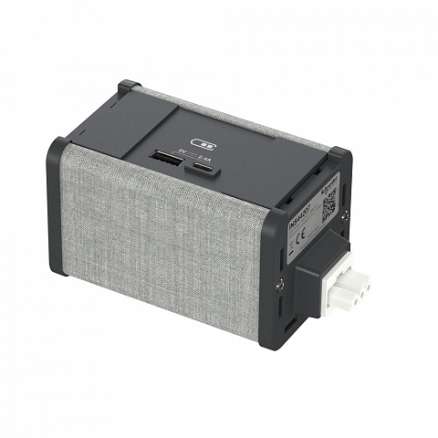 Schneider Electric Unica System+ Блок 2xUSB A/C АНТРАЦИТ/СЕРАЯ ТКАНЬ