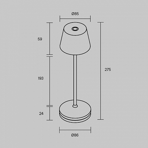 Настольная аккумуляторная лампа Maytoni Modern Nook MOD494RL-L1BSK