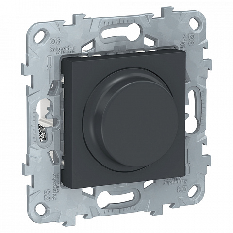 Schneider Electric Unica New Антрацит Светорегулятор LED поворотно-нажимной, универсальный 5-200Вт
