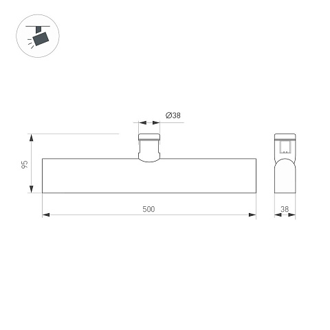 Трековый светодиодный светильник Arlight Art-Apriori-Flat-L500-15W Day4000 039399