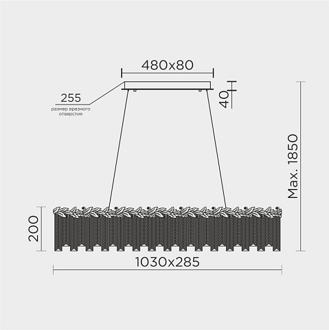 Подвесная люстра MODELUX ML.8250.1100 GD