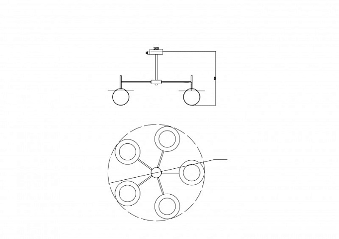 Люстра на штанге Freya FR5202PL-05BS