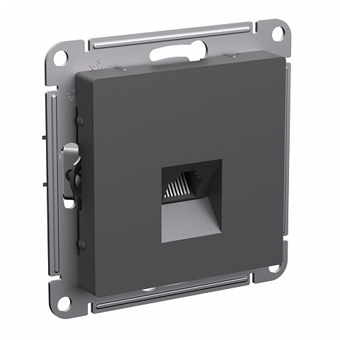 Systeme Electric AtlasDesign Базальт Розетка компьютерная RJ45, кат. 5Е, механизм