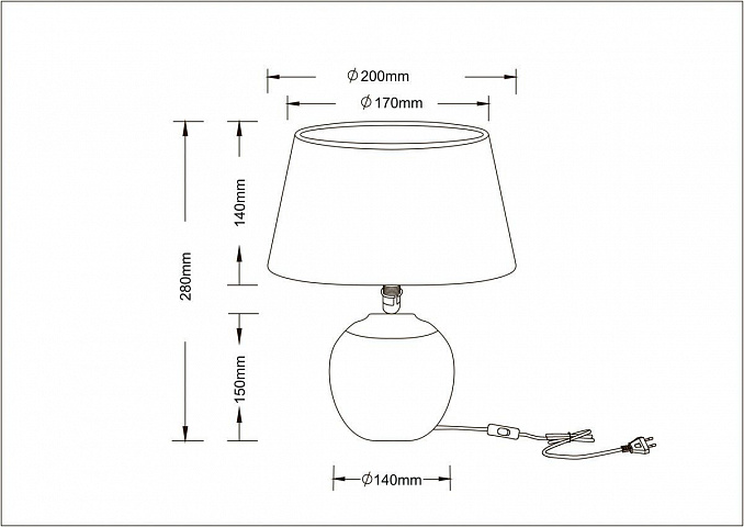 Настольная лампа ARTE Lamp A5033LT-1WH
