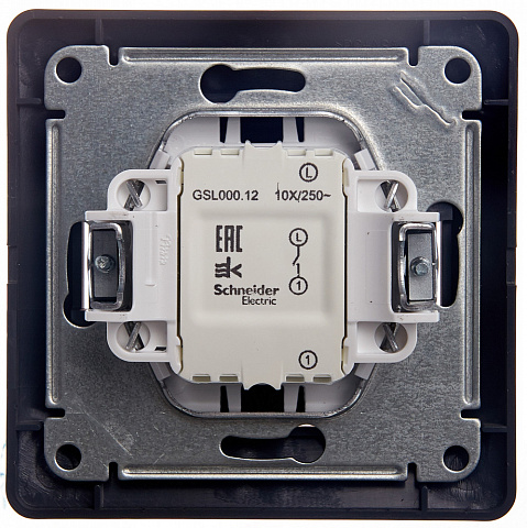 Systeme Electric Glossa Баклажановый Выключатель 1-клавишный сх.1, 10AX (в сборе)