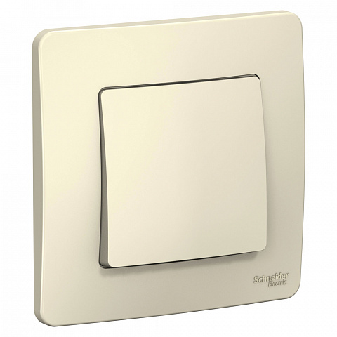 Systeme Electric Blanca внутр Молочный Переключатель 1-клавишный, 10А, 250B