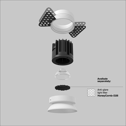 Встраиваемый светильник Maytoni DL058-7W3K-W
