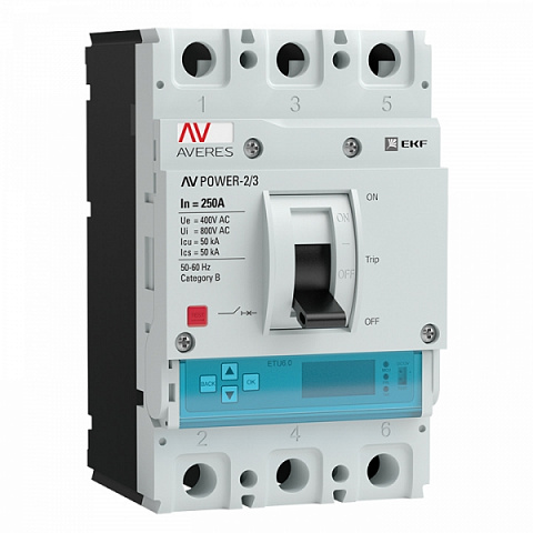 EKF Averes Автоматический выключатель AV POWER-2/3 250А 50kA ETU6.0